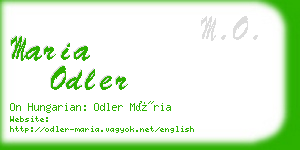 maria odler business card